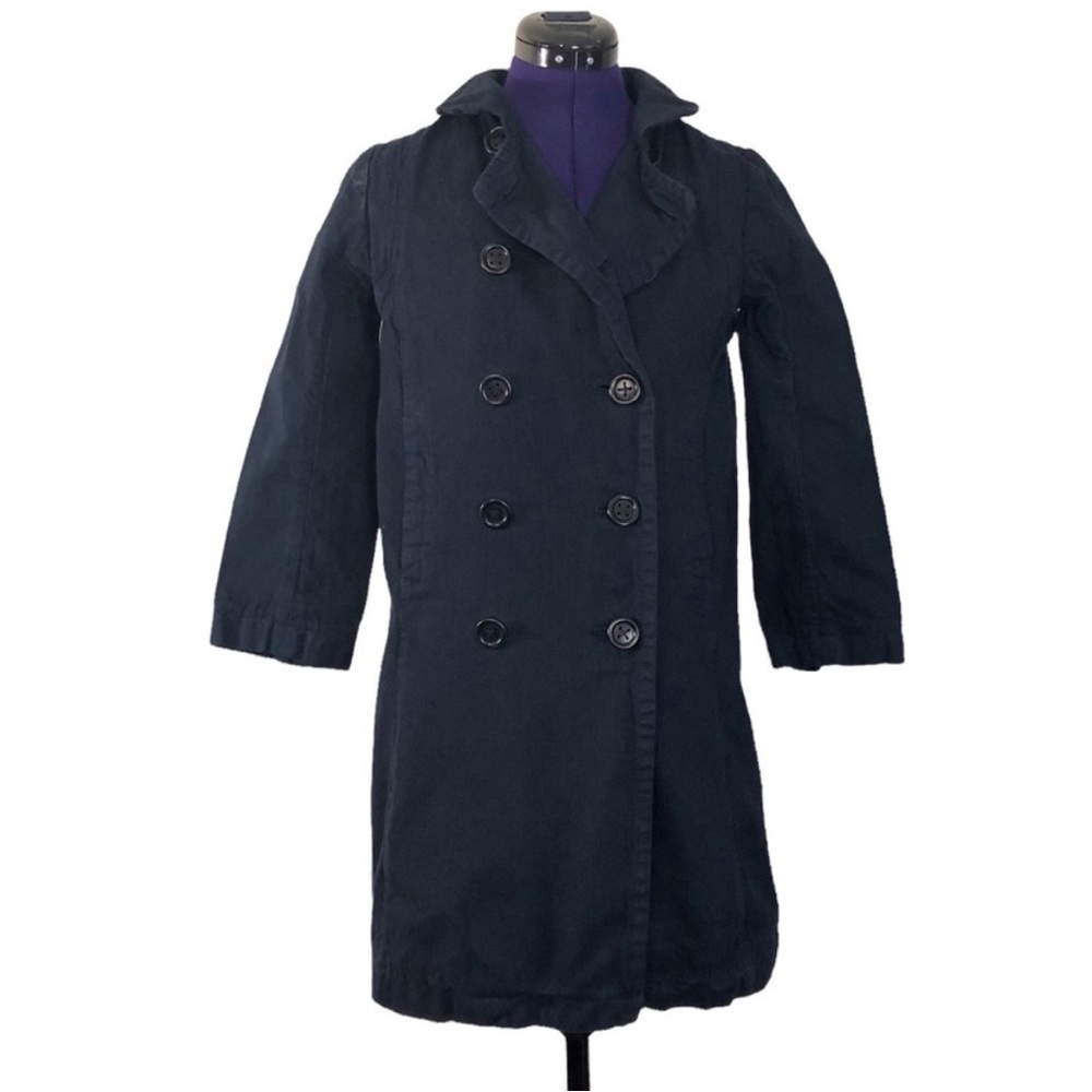 J. Crew Dark Blue Classic Twill Chino Trench Coat Jacket